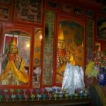 Je Tsongkhapa and Gyaltsab Je in the prayer hall