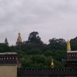View of Swayambhu Stupa from Phelgye Ling Monastery